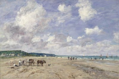 Der Strand von Tourgeville, 1893 von Eugene Louis Boudin